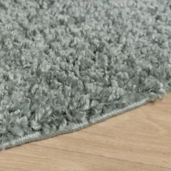 Teppich Hochflor Rund - Wish Blau Grün