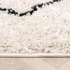 Teppich Hochflor - Sensa Pair Creme Schwarz