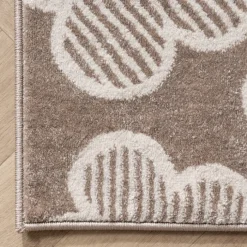 Teppich Kinderzimmer - Bowie Blume Taupe