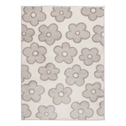 Teppich Kinderzimmer - Bowie Blume Creme