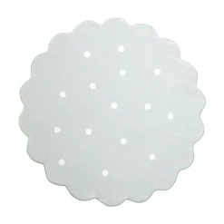 Teppich Kinderzimmer Rund - Cloudy Dots Minze