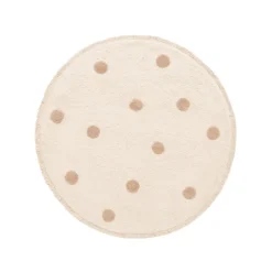 Teppich Kinderzimmer Rund - Lou Dots Taupe