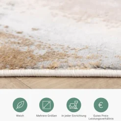 Teppich Modern - Leonore Cotto Creme Braun