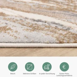 Teppich Modern - Leonore Noce Creme Braun