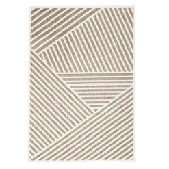 Teppich Modern - Nori Lines Weiß Taupe