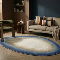 Teppich Organisch - Mellow Blau Gelb