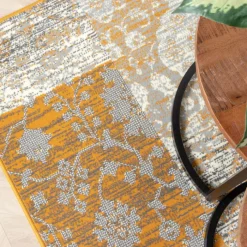 Teppich Patchwork - Famous Ocker