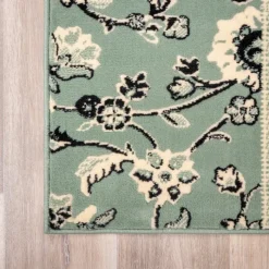 Teppich Patchwork - Wonder Grün Schwarz