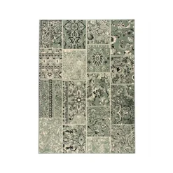 Teppich Patchwork - Wonder Grün Schwarz