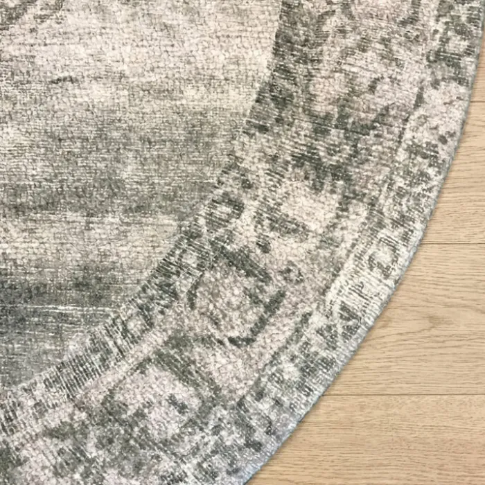 Teppich rund vintage - Kyra Medaillon Grün