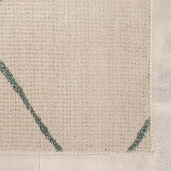 Teppich Skandinavisch - Odin Lines Creme Grün
