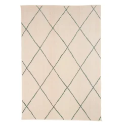 Teppich Skandinavisch - Odin Lines Creme Grün