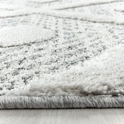 Teppich Skandinavisch - Pitea Ethno Creme Grau