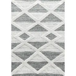 Teppich Skandinavisch - Pitea Lines Grau Creme