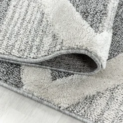 Teppich Skandinavisch - Pitea Lines Grau Creme