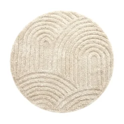 Teppich Skandinavisch Rund - Lova Arches Beige
