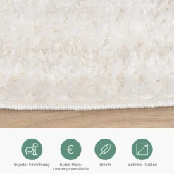 Teppich Skandinavisch Rund - Lova Arches Creme