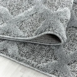 Teppich Skandinavisch Rund - Pitea Tile Grau