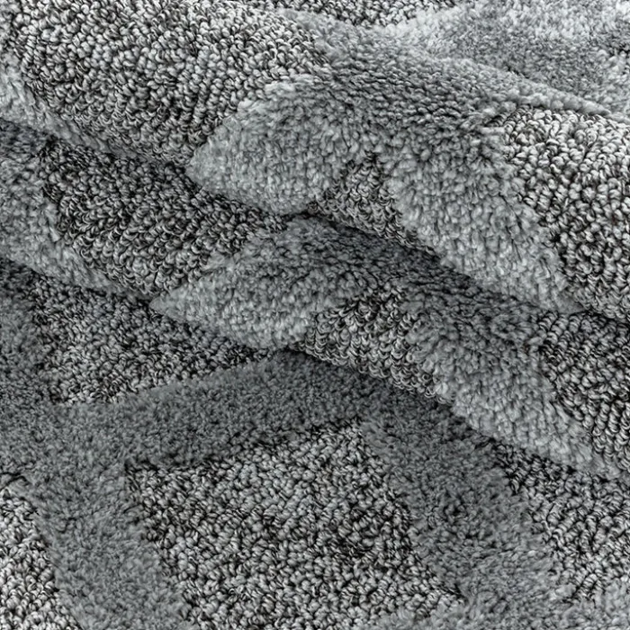 Teppich Skandinavisch Rund - Pitea Tile Grau