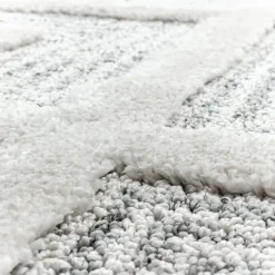Teppich Skandinavisch Rund - Pitea Ethno Creme Grau