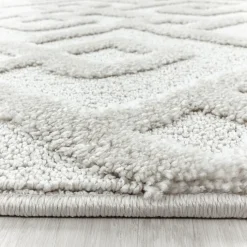 Teppich Skandinavisch Rund - Pitea Pattern Creme