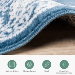 Teppich Vintage - Adore Medaillon Blau