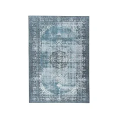 Teppich Vintage - Estate Medaillon Blau Grün