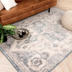 Teppich Vintage - Inspire Creme Blau 215