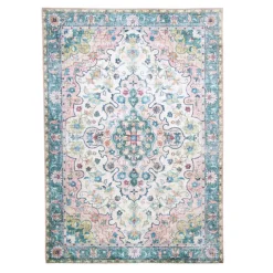 Teppich Vintage - Lily Oriental Blau Rosa