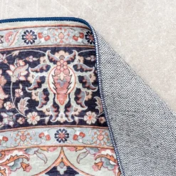 Teppich Vintage Rund - Imagine Medaillon Blau