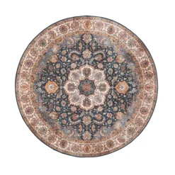 Teppich Vintage Rund - Imagine Medaillon Bunt