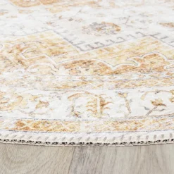 Teppich Vintage Rund - Lago Gelb