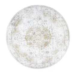 Teppich Vintage Rund - Lago Grün Creme