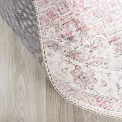 Teppich Vintage Rund - Lago Rot Rosa