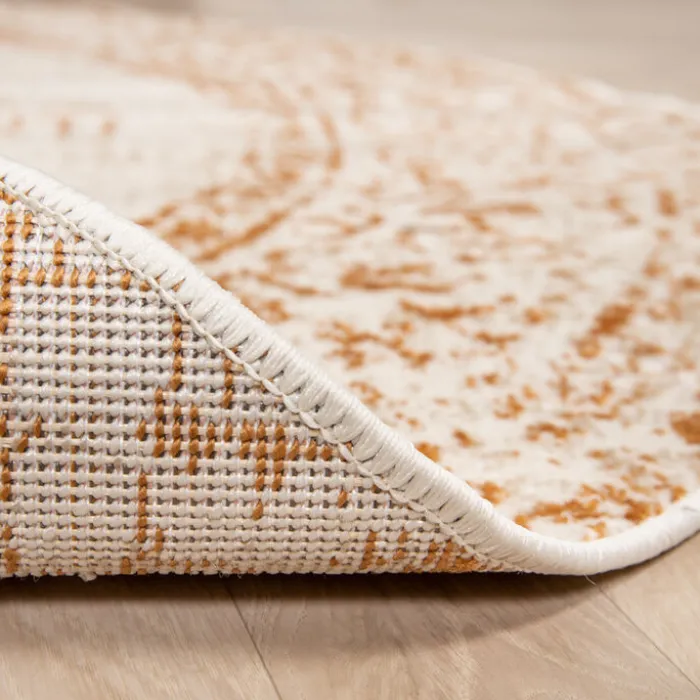 Teppich Vintage Rund - Spring Ethnic Creme Terra