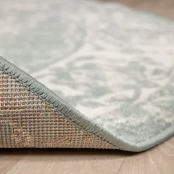 Teppich Vintage Rund - Spring Medaillon Grün Creme