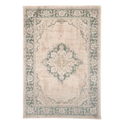 Teppich Vintage - Spring Medaillon Creme Grün