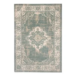 Teppich Vintage - Spring Medaillon Grün Creme