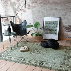 Teppich Vintage - Wonder Grün Schwarz
