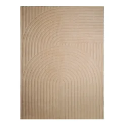 Teppich Wohnzimmer - Charm Curves Beige