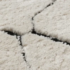 Teppich Wohnzimmer - Yune Stone Creme Schwarz