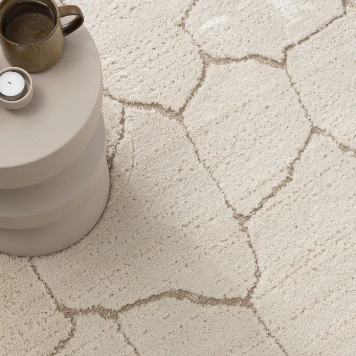 Teppich Wohnzimmer - Yune Stone Creme