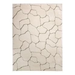 Teppich Wohnzimmer - Yune Stone Creme Grün