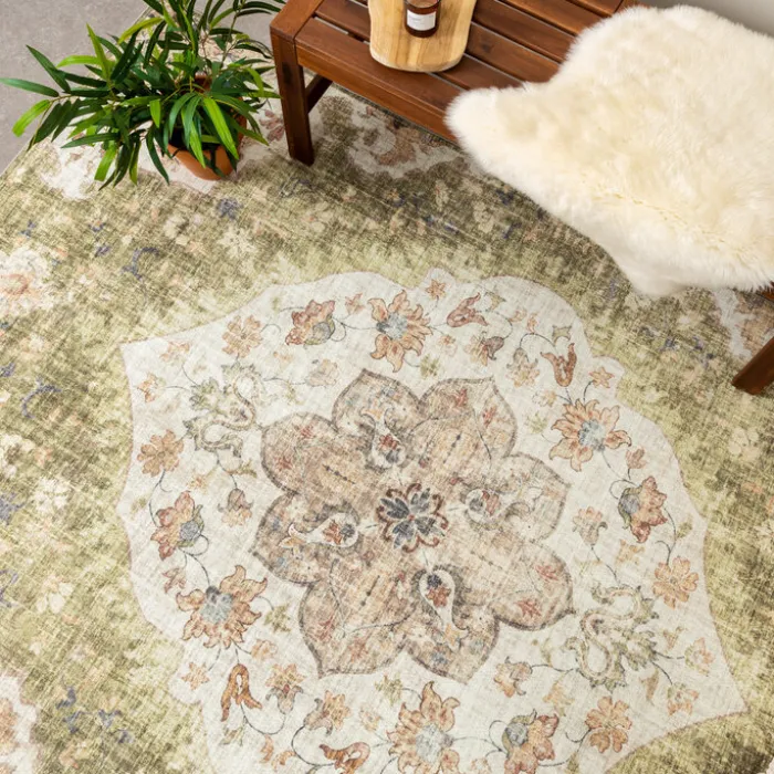 Vintage Gartenteppich - Santo Mandala Grün