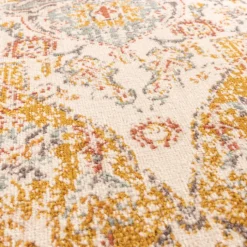 Vintage Teppich - Thirza Medaillon Ockergelb Bunt