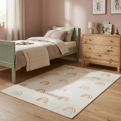 Waschbarer Kinderteppich - Evi Rainbow Bunt