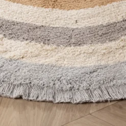 Waschbarer Kinderteppich Oval - Milo Grau