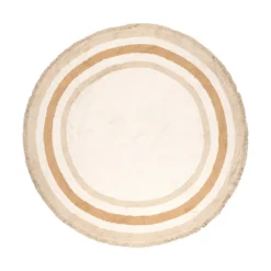 Waschbarer Kinderteppich Rund - Milo Beige
