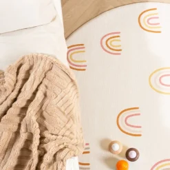Waschbarer Kinderteppich Rund - Evi Rainbow Bunt