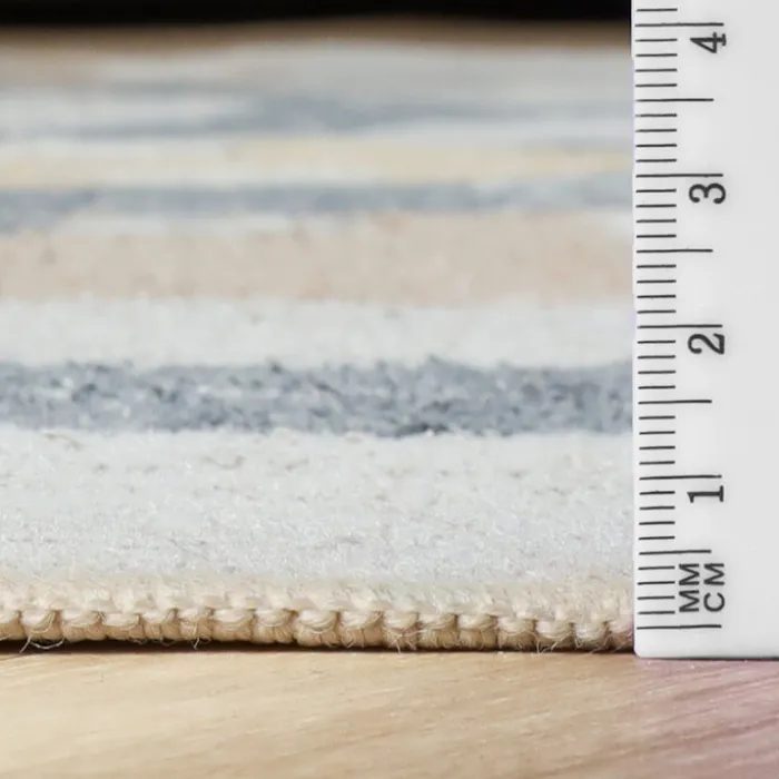 Waschbarer Kinderteppich Rund - Ravi Rainbow Bunt
